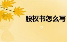 股权书怎么写（股权书范本）