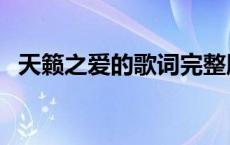 天籁之爱的歌词完整版（天籁之爱的歌词）