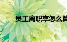 员工离职率怎么算（离职率怎么算）