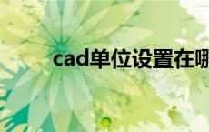 cad单位设置在哪（cad单位设置）