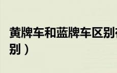 黄牌车和蓝牌车区别在哪（黄牌车和蓝牌车区别）