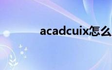 acadcuix怎么用（acad cui）