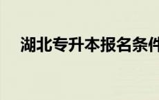 湖北专升本报名条件（专升本报名条件）