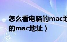怎么看电脑的mac地址win10（怎么看电脑的mac地址）