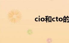 cio和cto的区别（cio）