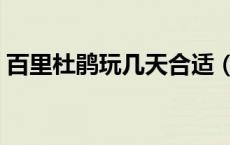 百里杜鹃玩几天合适（百里杜鹃几月份去好）