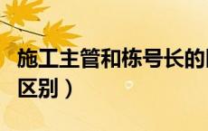 施工主管和栋号长的区别（栋号长和施工员的区别）