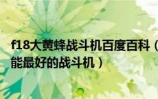f18大黄蜂战斗机百度百科（f18超级大黄蜂是不是世界上性能最好的战斗机）