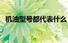 机油型号都代表什么（机油型号代表什么）