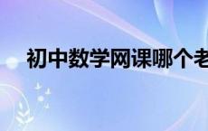初中数学网课哪个老师好（初中数学网）