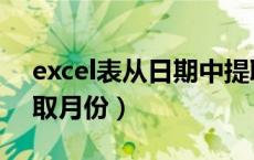 excel表从日期中提取月份（excel日期中提取月份）