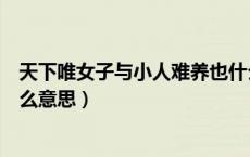 天下唯女子与小人难养也什么意思（唯女子与小人难养也什么意思）