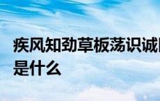疾风知劲草板荡识诚臣是什么意思与它相近的是什么