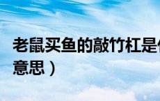 老鼠买鱼的敲竹杠是什么意思（敲竹杠是什么意思）