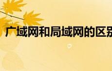 广域网和局域网的区别是范围大,通信距离远