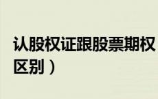 认股权证跟股票期权（股票期权和认股权证的区别）