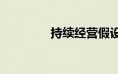 持续经营假设（持续经营）