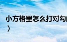 小方格里怎么打对勾的（小方格里怎么打对勾）