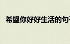 希望你好好生活的句子（好好生活的句子）