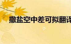 撒盐空中差可拟翻译（撒盐空中差可拟）