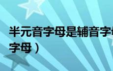 半元音字母是辅音字母还是元音字母（半元音字母）