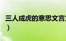 三人成虎的意思文言文翻译（三人成虎的意思）
