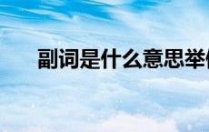 副词是什么意思举例子（副词是什么）