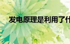 发电原理是利用了什么作用（发电原理）