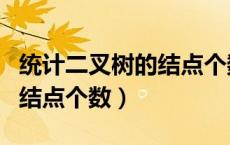统计二叉树的结点个数的方法（统计二叉树的结点个数）