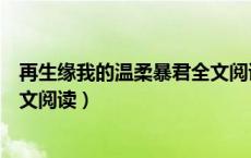 再生缘我的温柔暴君全文阅读小说（再生缘我的温柔暴君全文阅读）