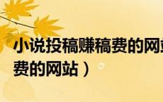 小说投稿赚稿费的网站有哪些（小说投稿赚稿费的网站）