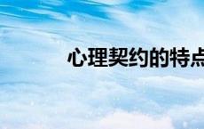 心理契约的特点有（心理契约）