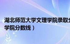 湖北师范大学文理学院录取分数线2021（湖北师范学院文理学院分数线）
