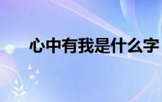 心中有我是什么字（心中有我打一字）