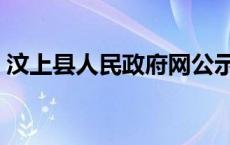 汶上县人民政府网公示（汶上县人民政府网）