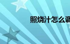照烧汁怎么调配（照烧汁）