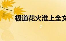 极道花火淮上全文（极道花火淮上）