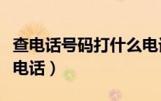 查电话号码打什么电话（查询电话号码打什么电话）