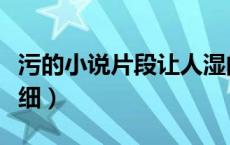污的小说片段让人湿的（污到湿的小说片段详细）