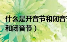 什么是开音节和闭音节的区别（什么是开音节和闭音节）