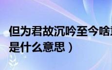 但为君故沉吟至今啥意思（但为君故沉吟至今是什么意思）