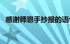 感谢师恩手抄报的语句（感谢师恩手抄报）