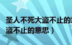 圣人不死大盗不止的意思和造句（圣人不死大盗不止的意思）