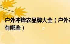户外冲锋衣品牌大全（户外冲锋衣品牌排名 户外冲锋衣品牌有哪些）