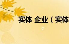 实体 企业（实体企业是什么意思）