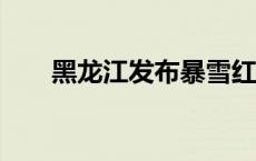 黑龙江发布暴雪红色预警(今日/头条)