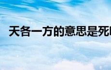 天各一方的意思是死吗（天各一方的意思）