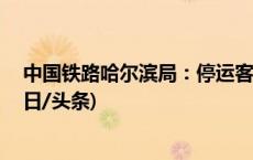 中国铁路哈尔滨局：停运客运列车8日0点全部恢复通行(今日/头条)