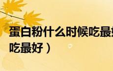 蛋白粉什么时候吃最好健身（蛋白粉什么时候吃最好）