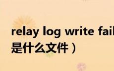 relay log write failure（replugin log txt是什么文件）